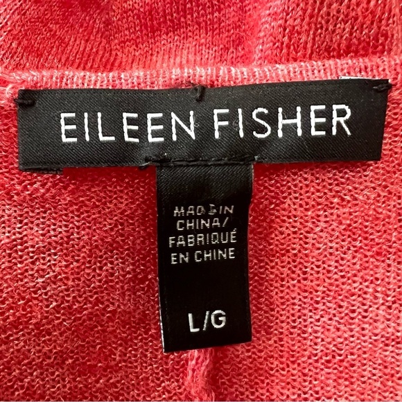 Eileen Fisher Persimmon Tencel Alpaca Scoop Neck Sweater Women’s Large FLAWED - Picture 12 of 12